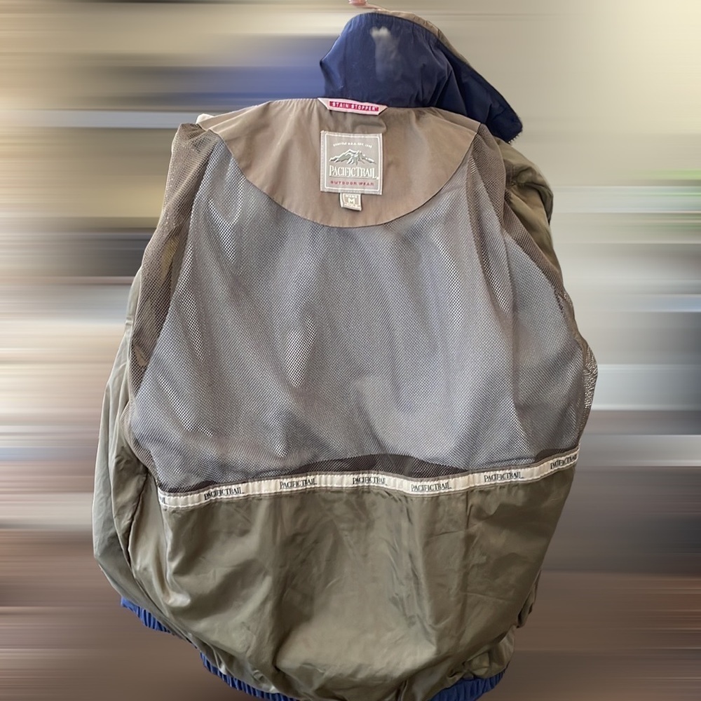 Pacific Trail Outdoor Wear Windbreaker Hooded Navy Blue M - Picture 6 of 10